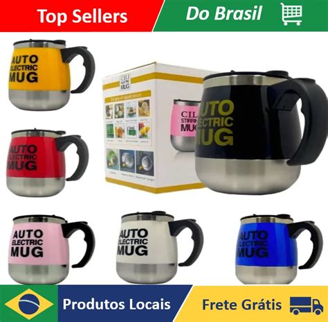 Caneca Elétrica Magnética Automática Mistura Shake Café Chá