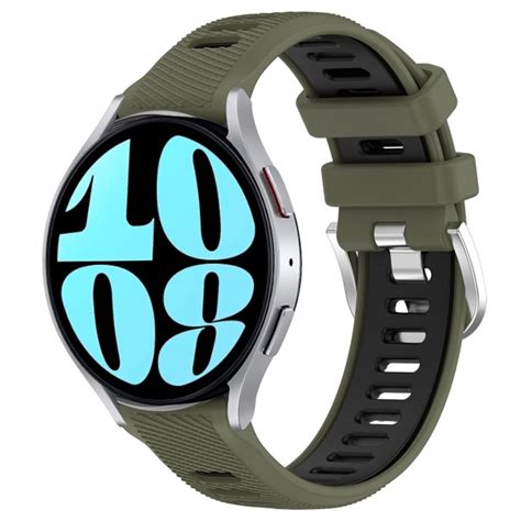 Samsung Galaxy Watch 6 44mm Klockarmband Militärgrön Svart