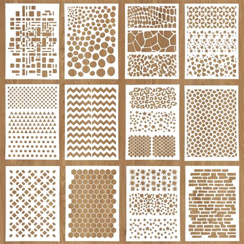 Dots Stencils Pcs Polka Dot Stencils Repeating Circle Pattern