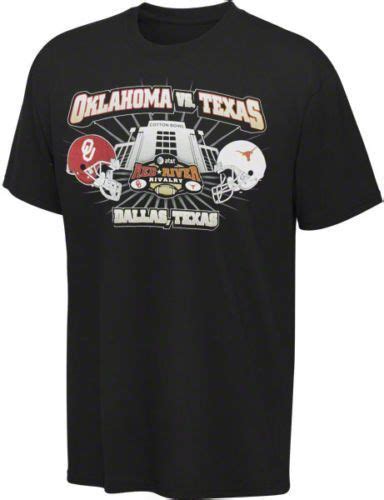 Oklahoma Sooners Texas Longhorns Red River Rivalry Football T Shirt New