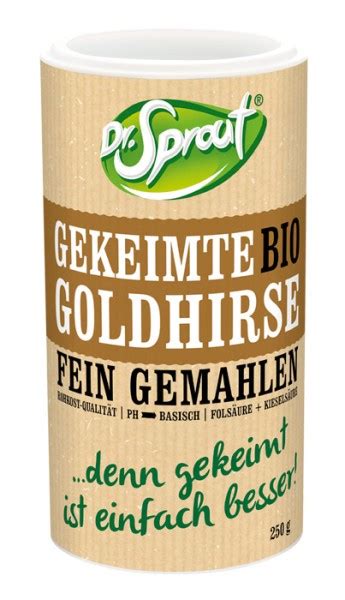 Gekeimte Bio Gold Hirse G Dr Sprout Gesundheitsmanufaktur