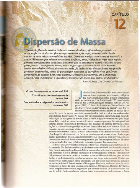 Cap 12 Dispersão de massa Geologia Geral