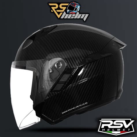 Jual Helm Rsv Sv Carbon Glossy Double Visor Paket Spoiler Shopee