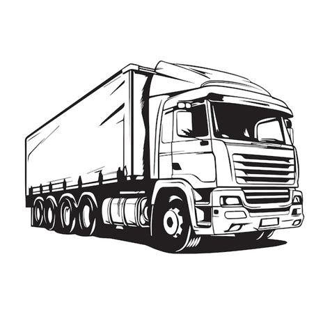 Lorry Clipart Black And White