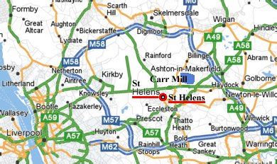 St Helens Map - United Kingdom