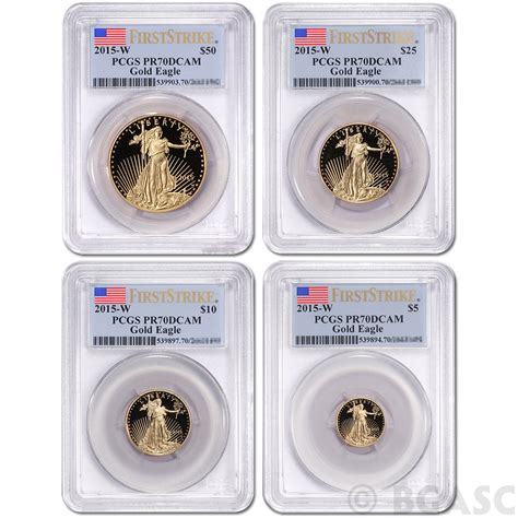 Buy 2015-W Proof American Gold Eagle 4-Coin Set PCGS PR70 First Strike (Mint Box & COA Included ...