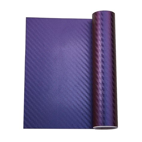 Purple Blue Chameleon Carbon Fiber Vinyl Film Color Change Auto Cars