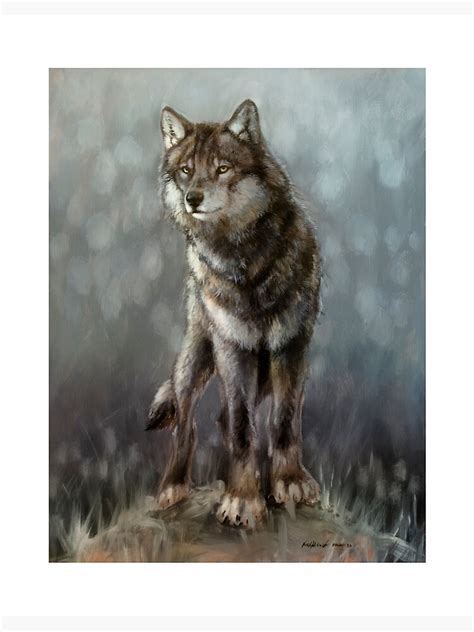 Acrylic Wolf Painting