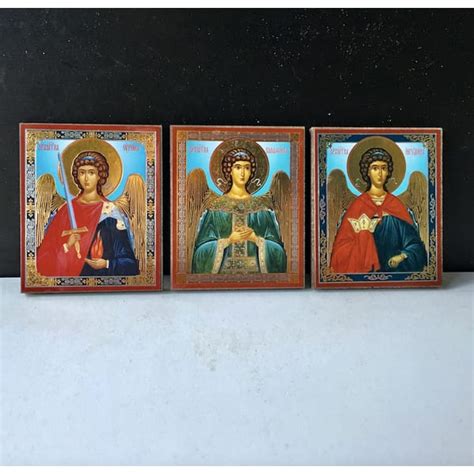 Holy Archangels Icon Set of 9 | Mini icons gold and silver f - Inspire ...