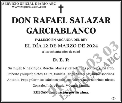 Esquela Publicada ABC Rafael Salazar Garciablanco