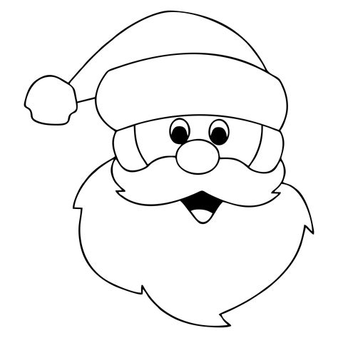 Printable Santa Claus Face Template - Printable JD