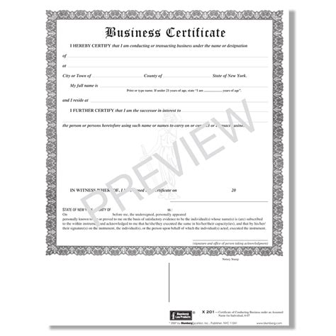 Blumberg Form X201 New York Business Certificate Dba Form