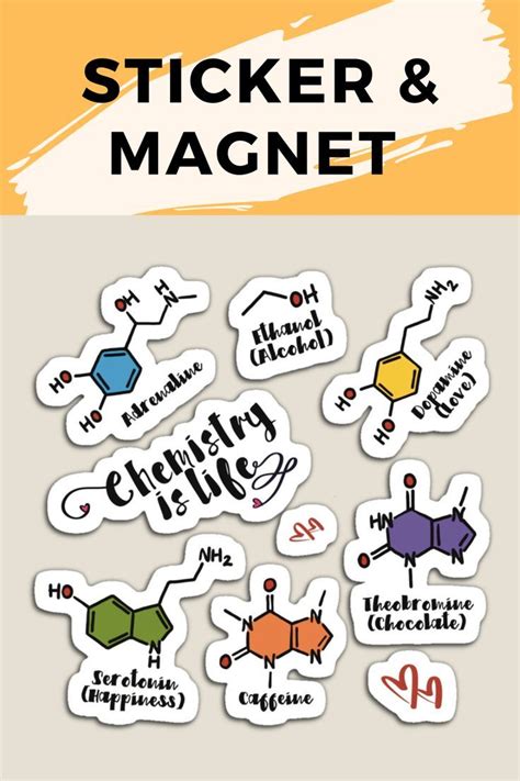 Colorful Chemistry Is Life Sticker And Magnet For Science Lovers