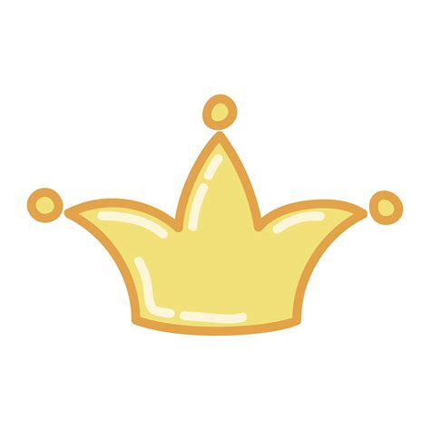 Princess Crown In Cartoon Style Hand Drawn Illustration Vector