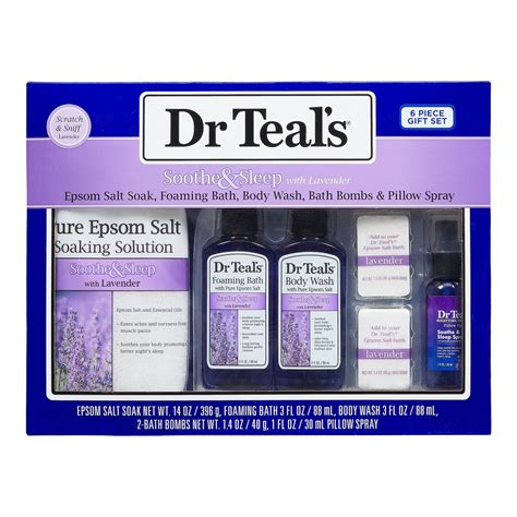 Dr Teals 6 Piece Soothe And Sleep Bath T Set With Lavender