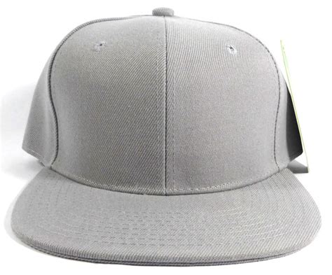 Blank Snapback Caps & Hats Wholesale - L.Gray Solid