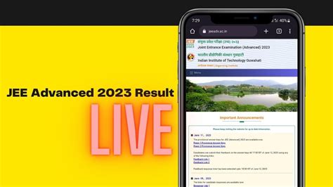 Jee Advanced Result 2023 Out Live Direct Link For Scorecard Here How To Check Toppers Air