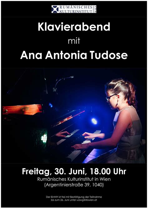 Recital De Pian Ana Antonia Tudose La ICR Viena Agentia De CArte