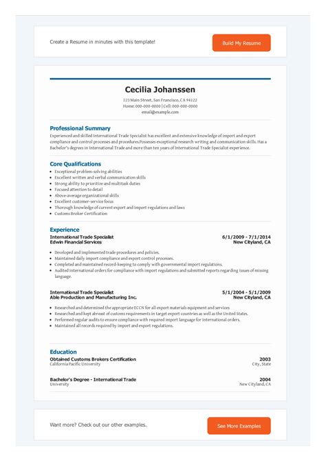 Trade Resume Template Resume Template