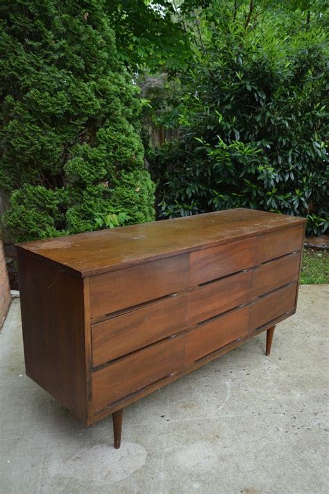 Mid Century Modern Dresser Makeover Stripped Refinished