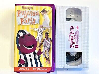 Barneys Pajama Party VHS 2001 White Tape Tested Works Great