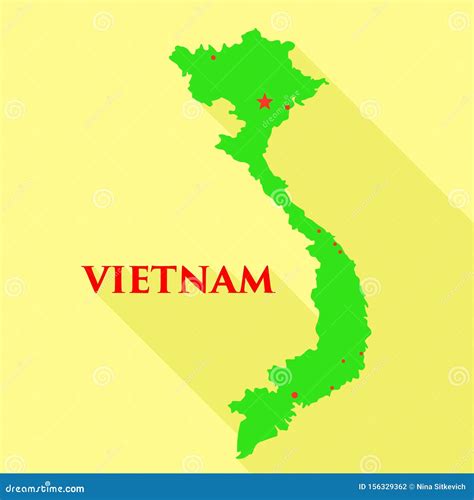 Icono De Referencia De Vietnam Estilo Plano Ilustración del Vector