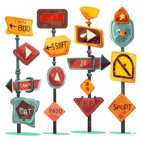 Cartoon Road Signs PNG Transparent Images Free Download, 53% OFF