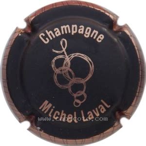 Capsule De Champagne Laval Michel 1 Grappe Nom Noir Mat Et Cuivre