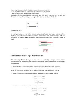 Proporcionalidad Directa Y Proporcionalidad Inversa PDF