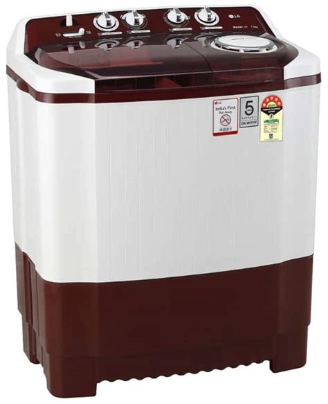 Lg 7 5 Kg Semi Automatic Top Load Washing Machine Burgundy P7515sraz On Lowest Emi Bajaj Mall