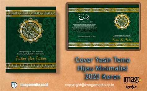 Cover Buku Yasin Tema Hijau Minimalist 2020 Keren