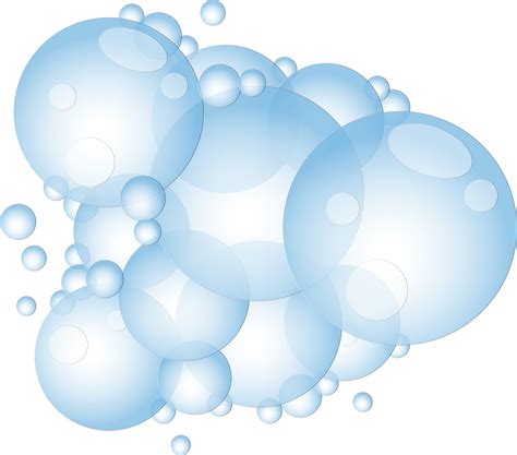 Cartoon Soap Foam With Bubbles Light Blue Suds Of Bath Shampoo Shaving Mousse 25027434 Png