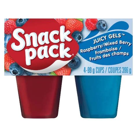 Snack Pack Gel Raspberry Mixed Berry 4x Each Massy Stores St Lucia