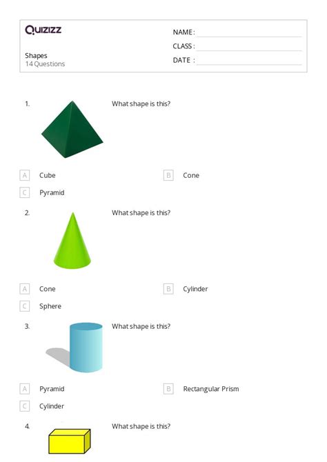 Classifying Shapes Worksheets For St Class On Quizizz Free