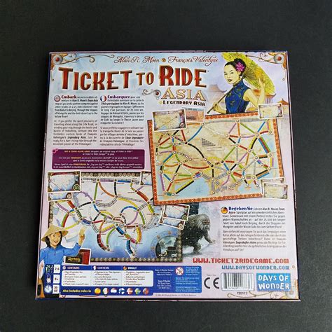 Mavin Ticket To Ride Asia Map Collection Legendary Asia Days Of