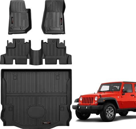 Jdeymat All Weather Floor Mats And Cargo Liner For 2014 2015 2016 2017 2018 Jeep