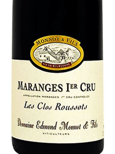 Edmond Monnot Maranges Er Cru Les Clos Roussots Vivino Us