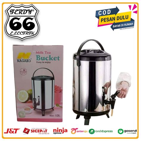 Jual Bucket Milk Tea Nagako Termos Air Liter Shopee Indonesia