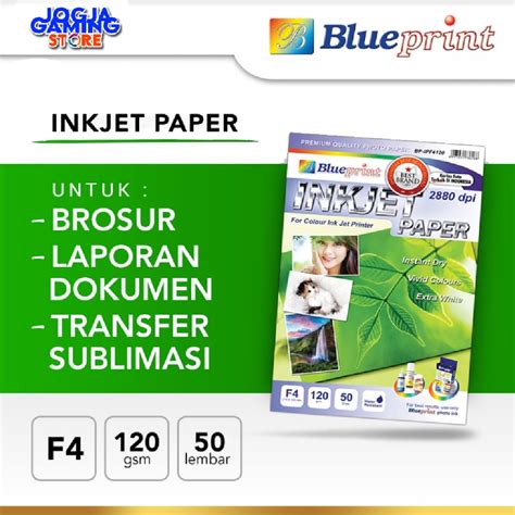 Jual Kertas Inkjet Inkjet Paper BLUEPRINT F4 120 Gsm Shopee Indonesia