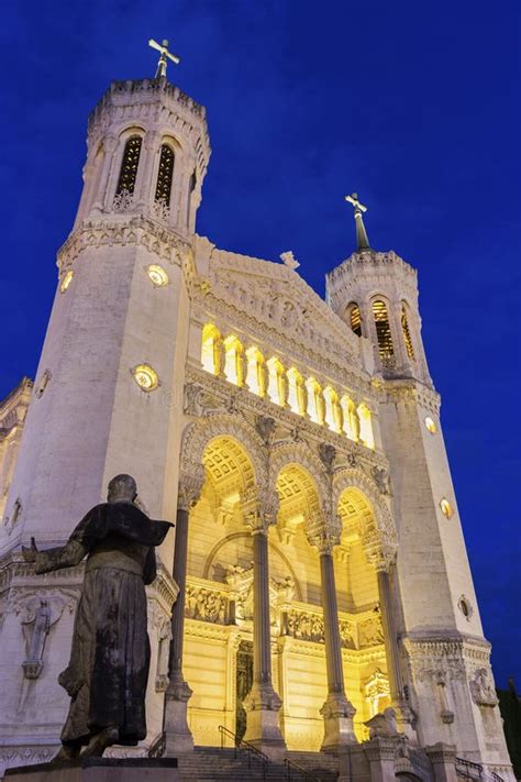 Basilica of Notre-Dame De Fourviere in Lyon, France Stock Image - Image ...