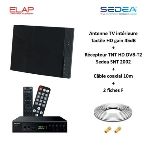 Antenne Tv Tnt Int Rieure Tactile Hd Vhf Uhf Gain Db Elap