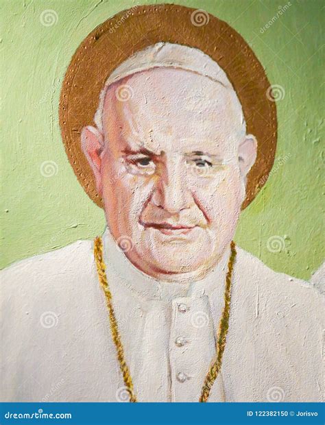 Fresco of Pope Saint John XXIII Editorial Image - Image of christian