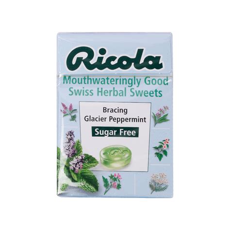 Ricola Bracing Glacier Peppermint Stevia Lozenges (Sugar Free Cough ...