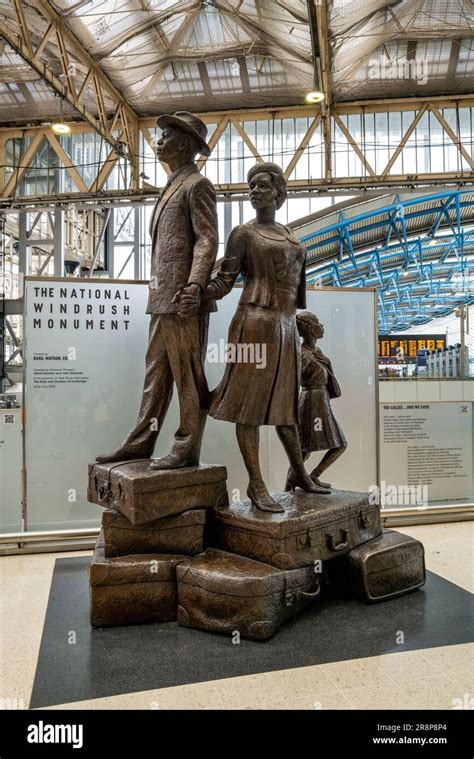 London UK 6th June 2023 The National Windrush Monument In The Main