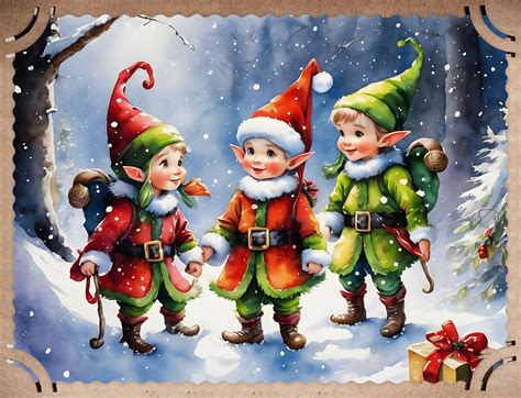 Christmas Elves Background Free Stock Photo Public Domain Pictures