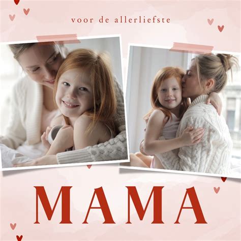 Roze Moederdagkaartje Voor De Allerliefste Mama Kaartje2go