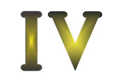 Roman Numerals For 4 Psfont Tk