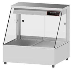 Woodson W HFS22 2 Module Straight Glass Hot Food Display