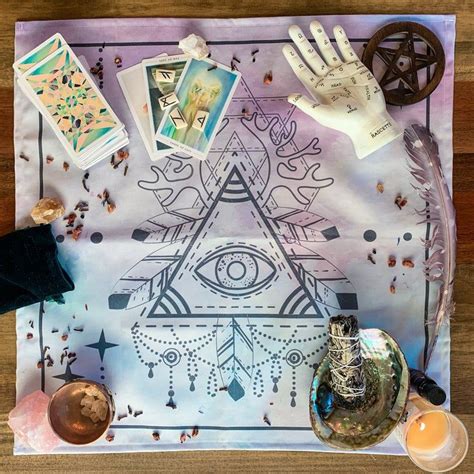 Altar Cloth Tarot Cloth All Seeing Eye Pyramid Cotton Etsy Tarot