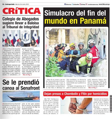 NEXTpanama On Twitter RT As Salazar Portadas Martes 6DeJunio